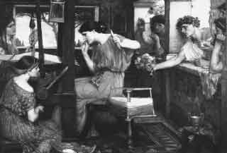 «Пенелопа и женихи». Английский художник Джон Уильям Уотерхауз 
(Waterhouse; 1849–1917).