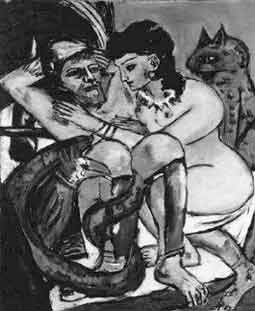  «Одиссей и Калипсо» 
(1943). Немецкий художник-экспрессионист Макс Бекман (Max Beckmann; 